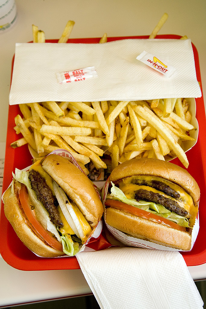 InNOut burgers Our lunch in Stockton, Calif. In N Out