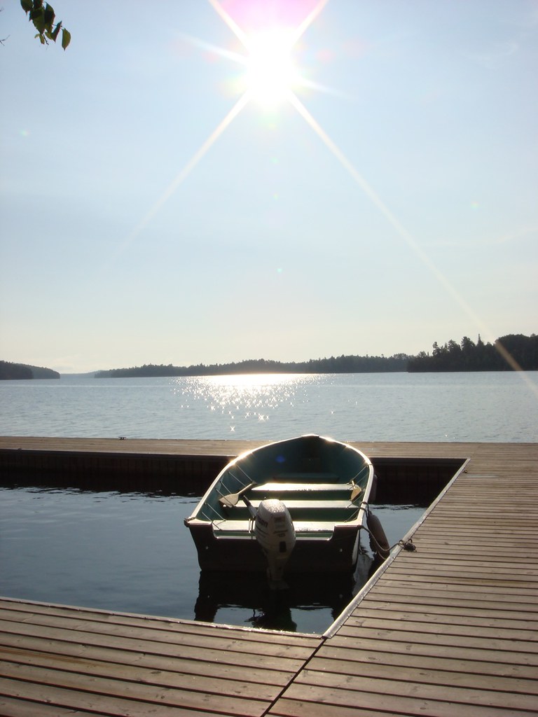 Boat at Lake Temagami early morning at the lake Flickr