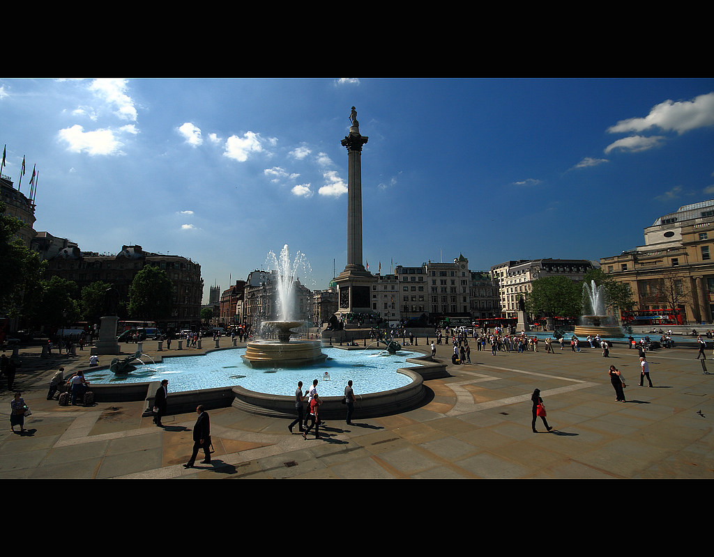 Trafalgar square Trafalgar square with the fountains and t… Flickr