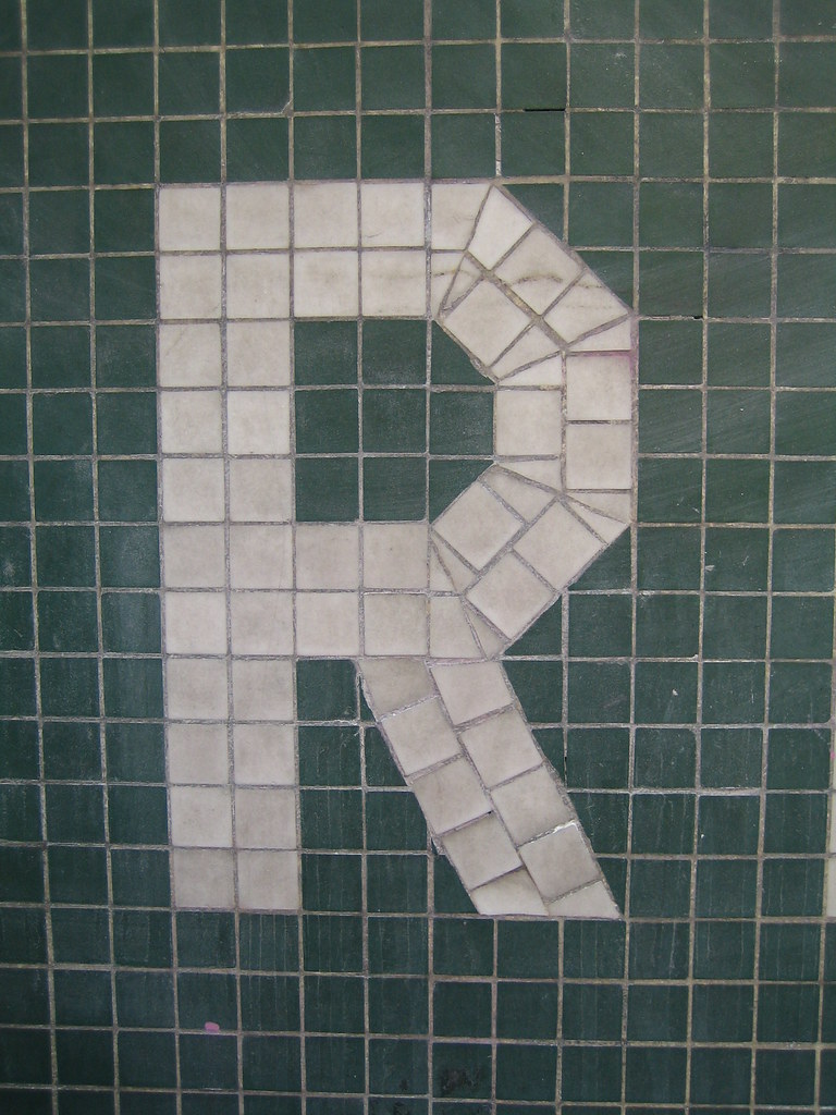 The Letter R A mosaic R found in Paris close to the Seine