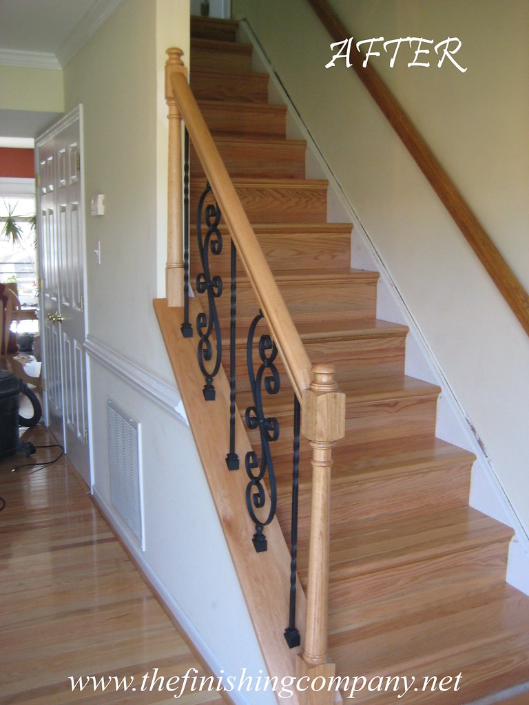 wrought iron pickets Stair rail installed in Glen Allen,Vi… Flickr