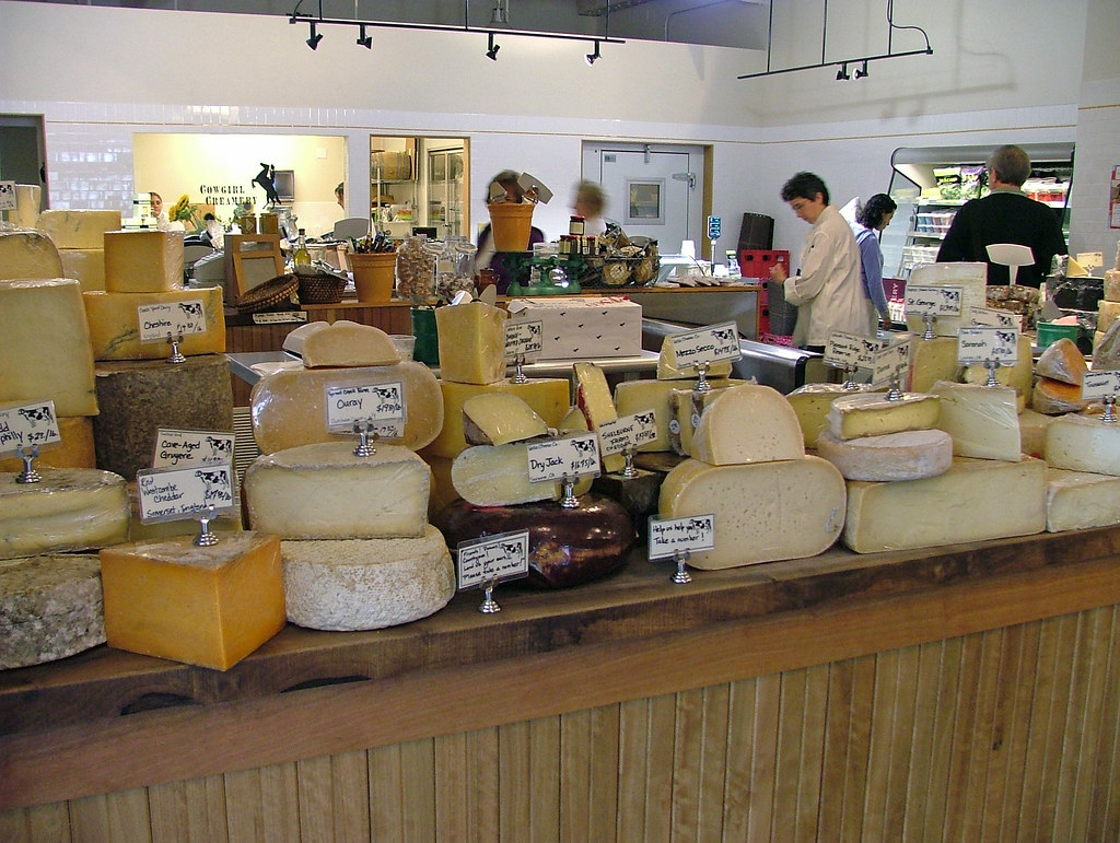 Ferry Plaza Market cheese shop, San Francisco, CA 2004 Flickr