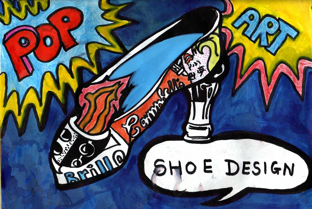Pop Art shoe Design Year Nine School project Katherine Flickr