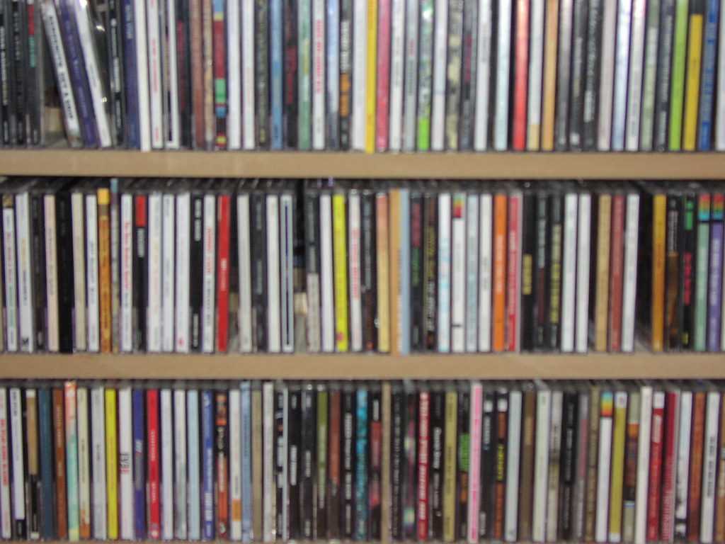 CD Shelves part of my CD collection. picture was taken to … Flickr