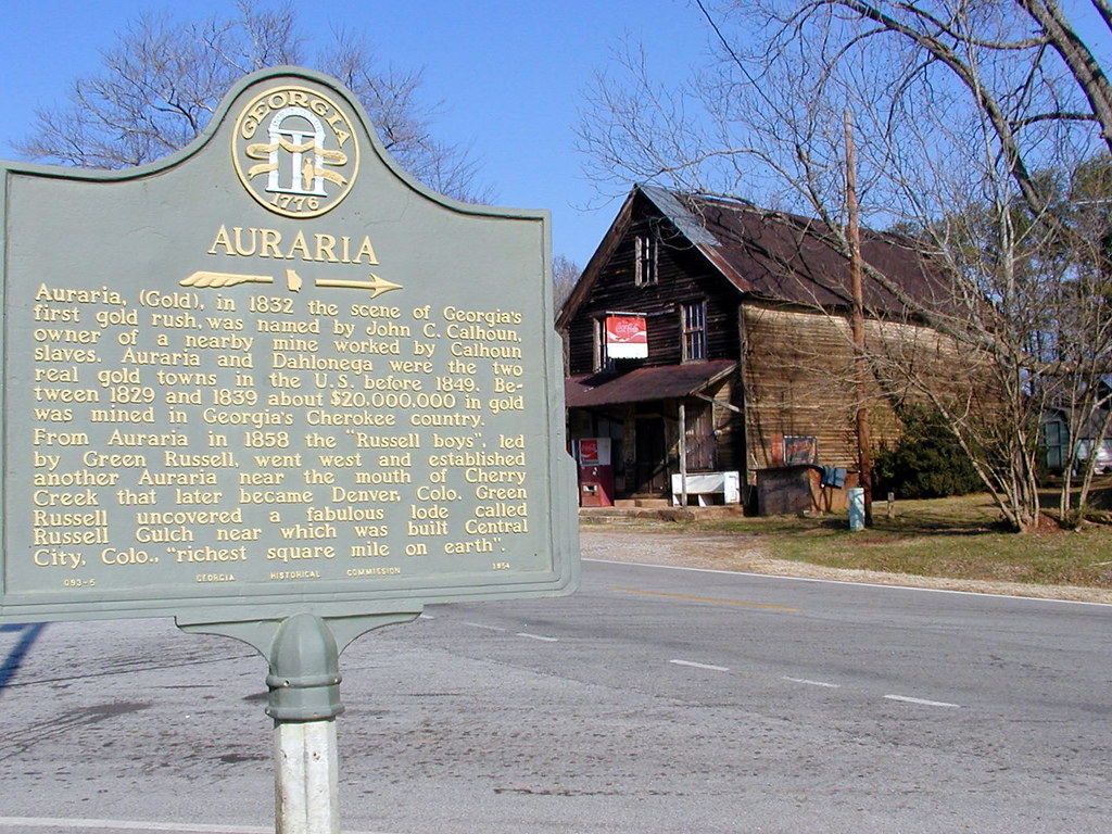 Auraria Historical Marker & Woody's Store Auraria (Ga.) Or… Flickr