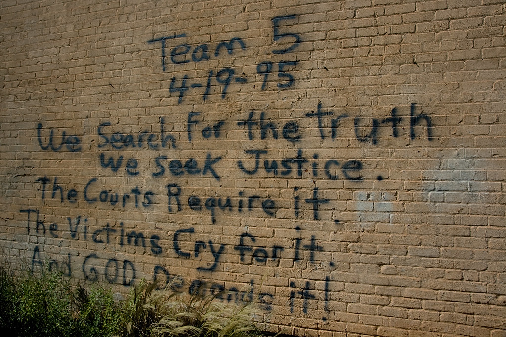 OK City Memorial Graffiti This graffiti was placed by one … Flickr