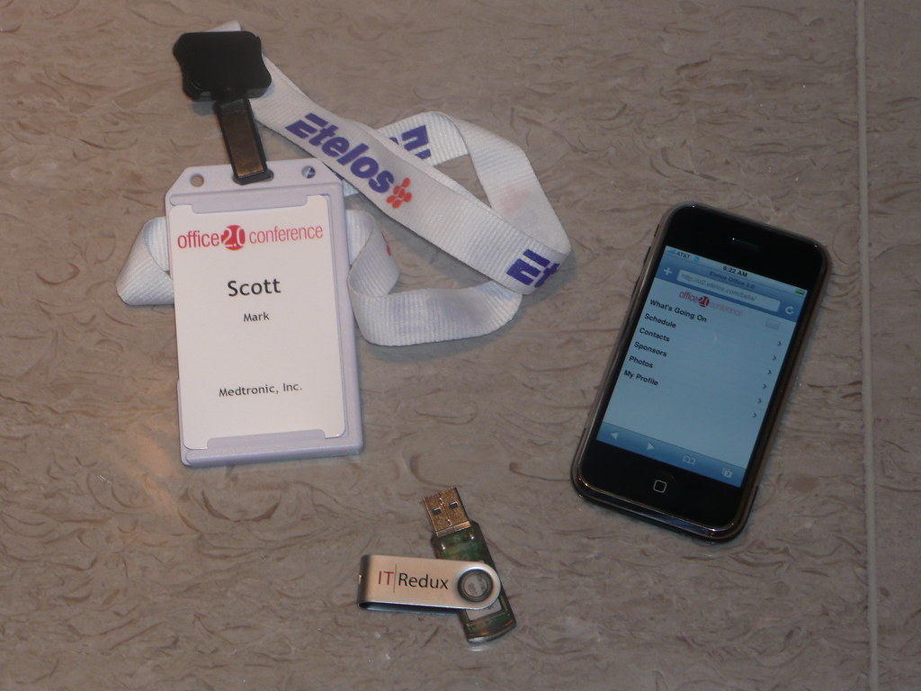 Paperless Registration Materials at Office 2.0 conference Flickr