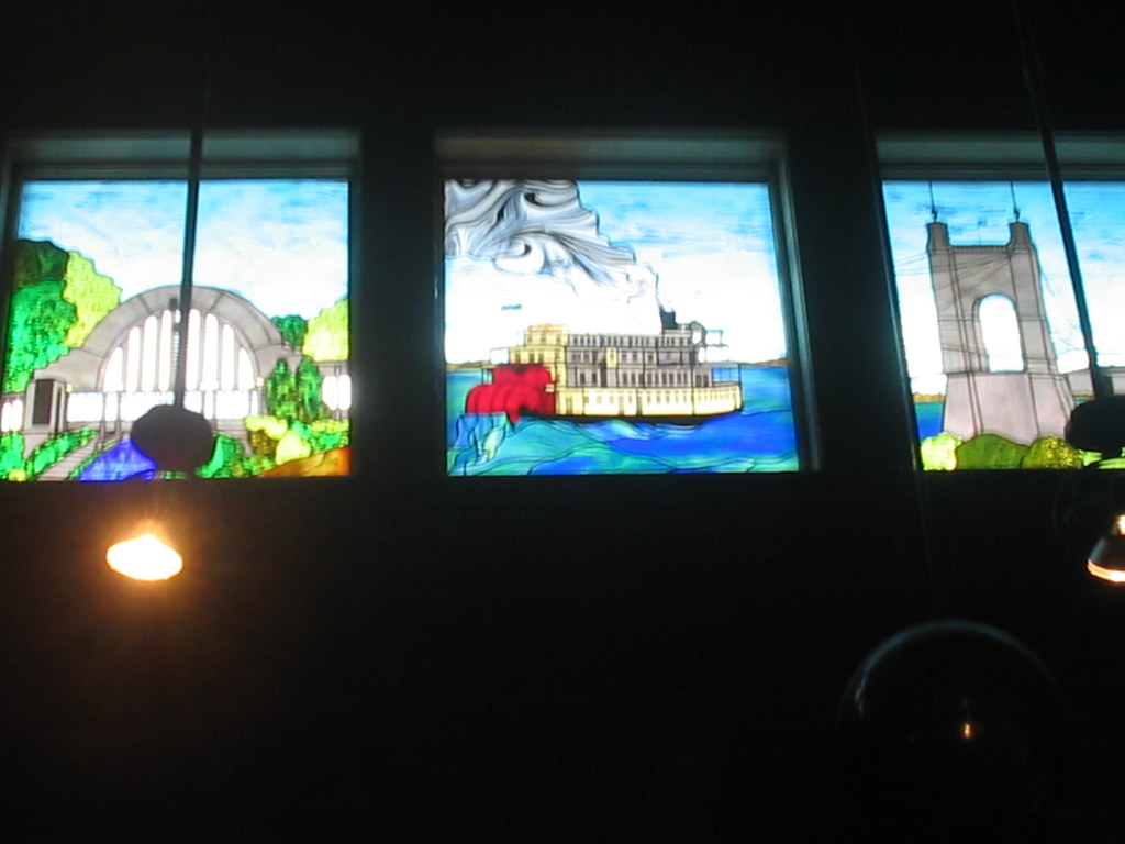 Inside stained glass windows of Cincinnati scenes These de… Flickr