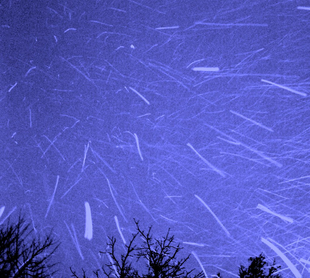 RAINING ICE This is a night shot of ice falling from the s… Flickr