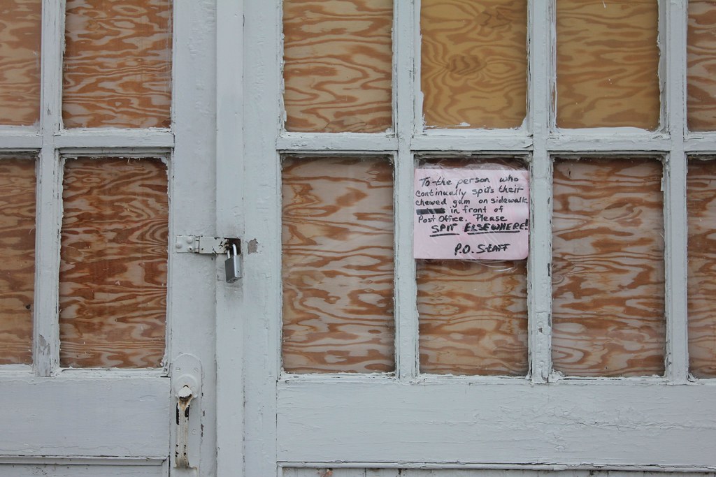 Sign on Post Office door Dearborn, MO I wonder if that s… Flickr