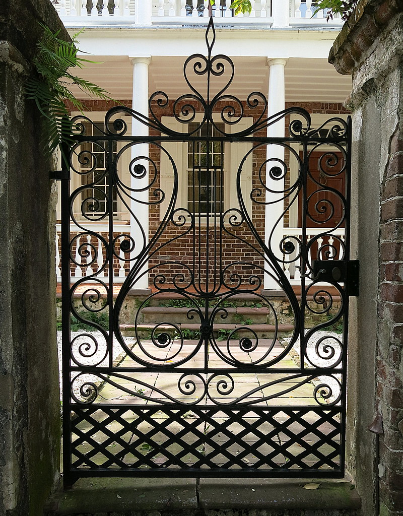 Wrought iron front gate, the Eveleigh House (1743),… Flickr