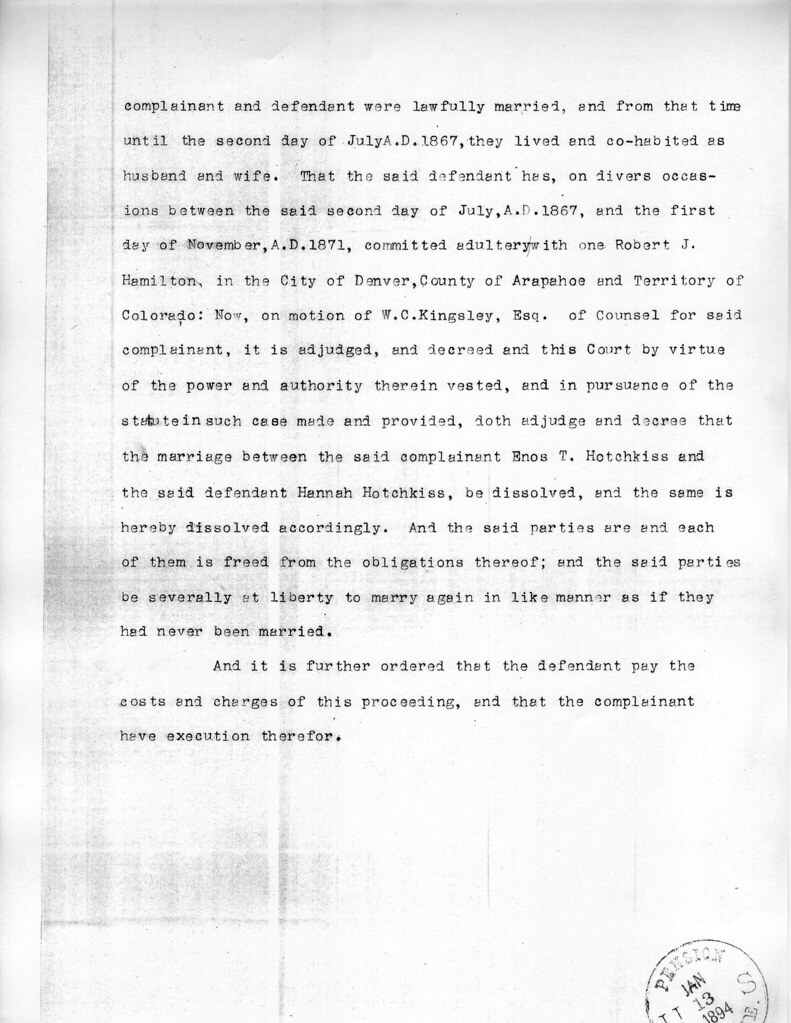Hotchkiss vs. Hotchkiss (p. 2) See page 1 and transcript. Flickr