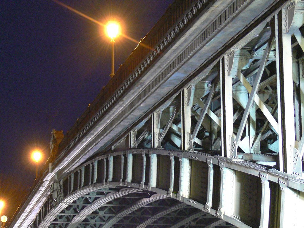 Pont de la Motterouge an old bridge at night in Nantes … Flickr