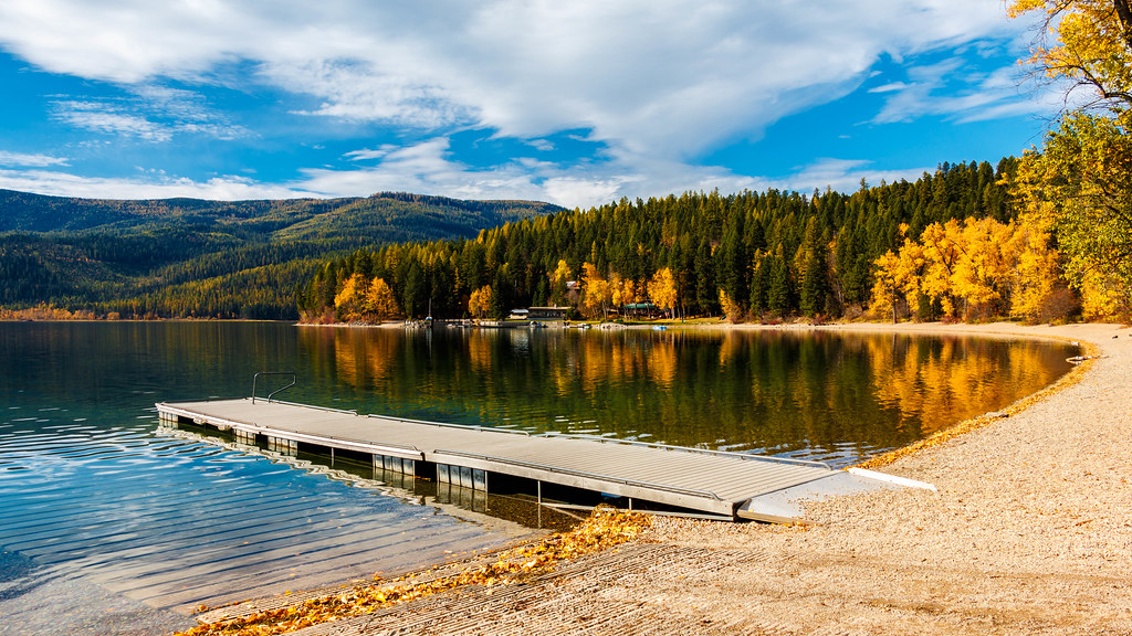 Swan Lake Boat ramp at Swan Lake, Montana in October 2015.… Daniel