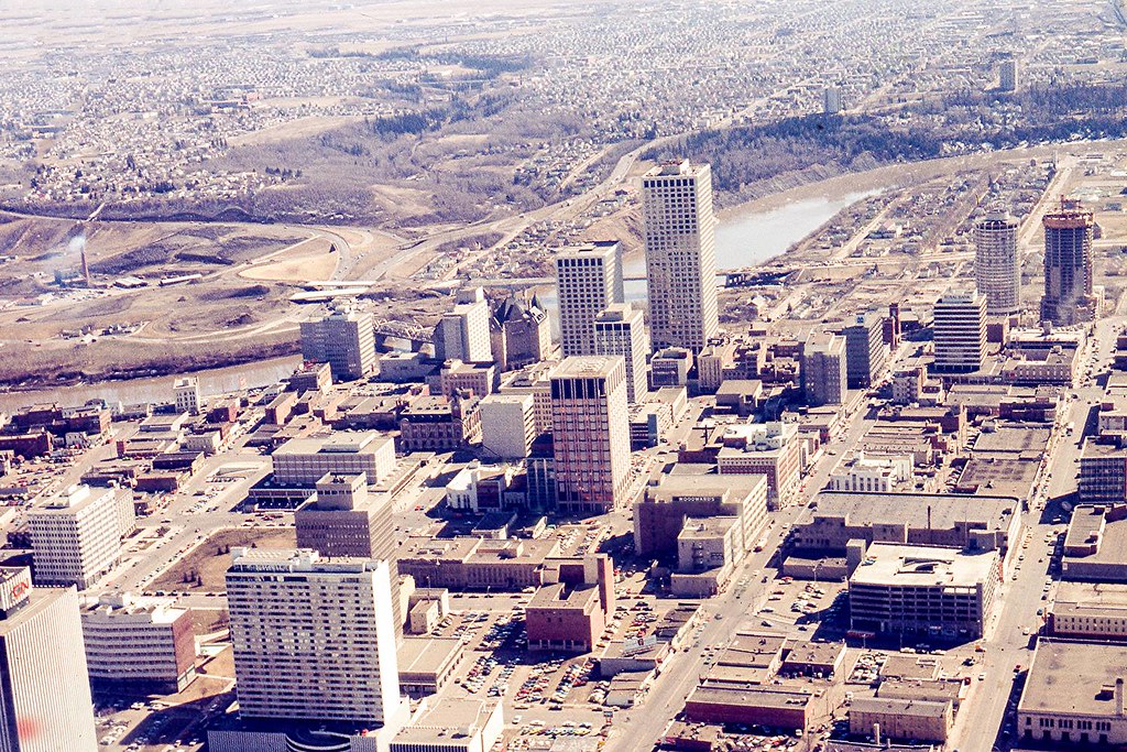 Aerial view of Downtown Edmonton 1970 This is my favorite … Flickr