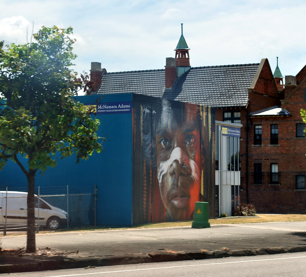 Aus242 Aboriginal mural, Newcastle Donna Smith Flickr