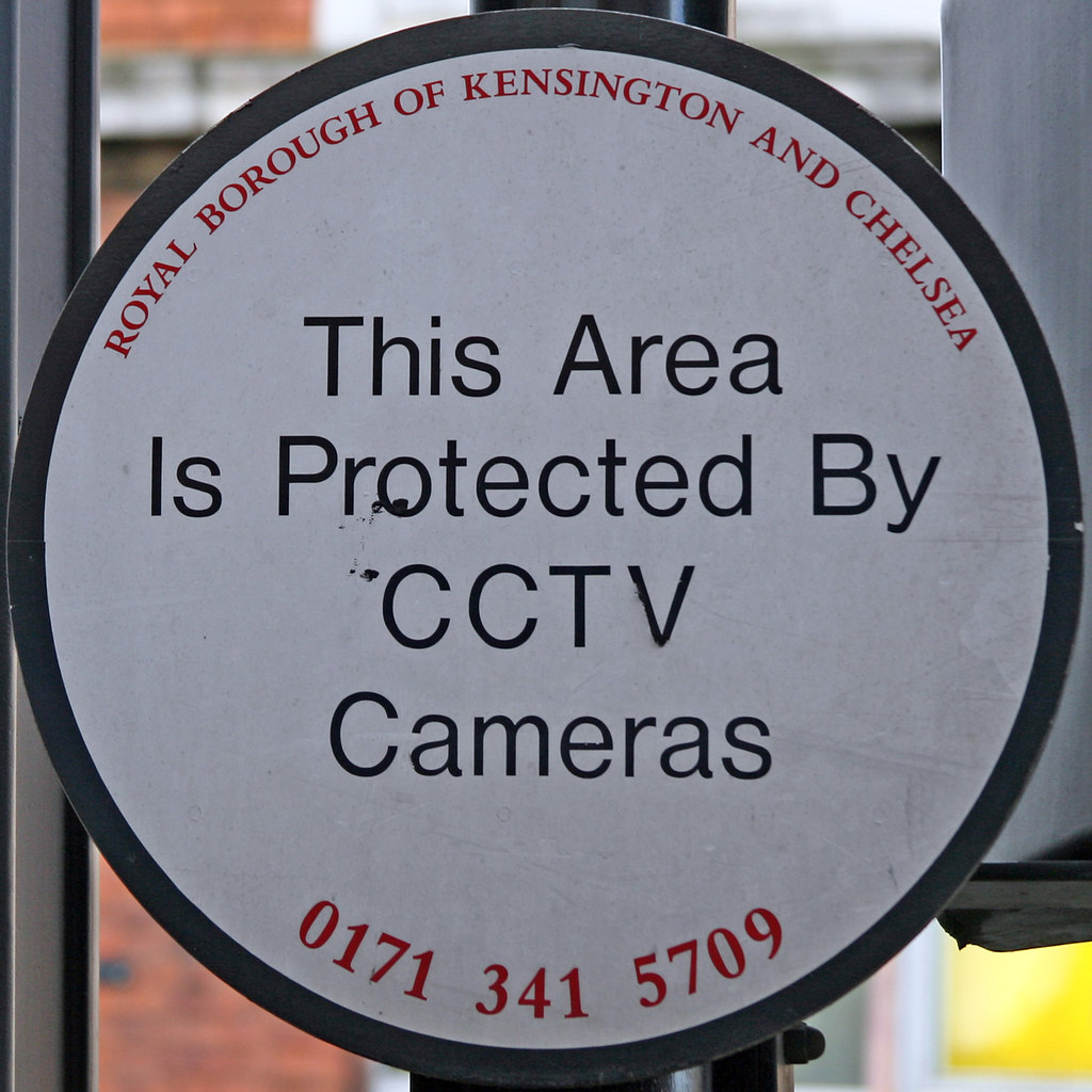 This Area Is Protected By CCTV Cameras London, England, UK… Leo