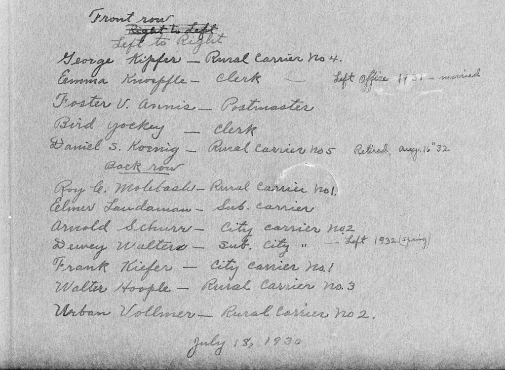 Bremen post office staff 1930 July 18, 1930 Front Flickr