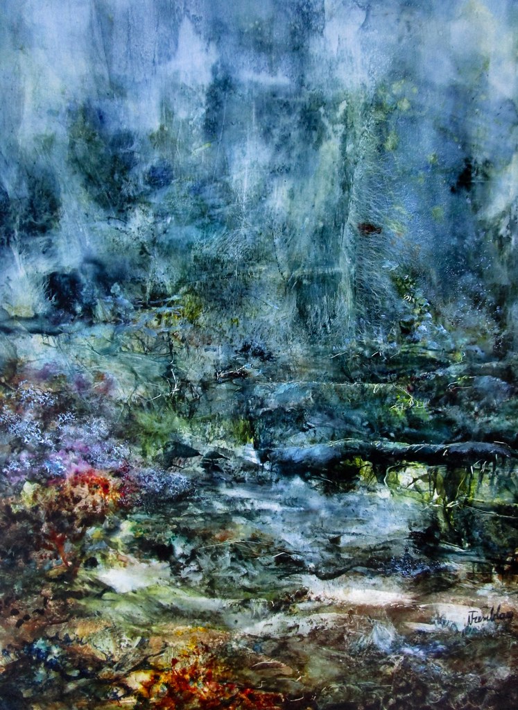 Abysse Aquarelle sur Yupo 16" x 12" Nicole Tremblay Flickr