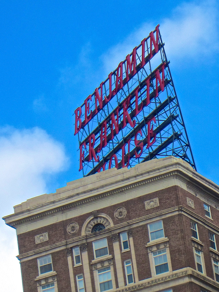 Benjamin Franklin House, Philadelphia, PA Scaffold sign fo… Flickr