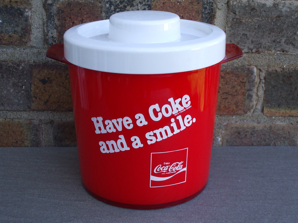 Vintage Glass Coca Cola Ice Bucket at Gallaghe Fisher blog