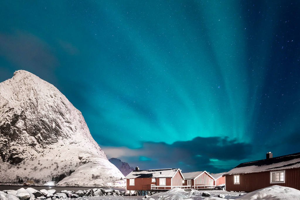 Northern Lights Lofoten Making an appearance above the cab… Flickr