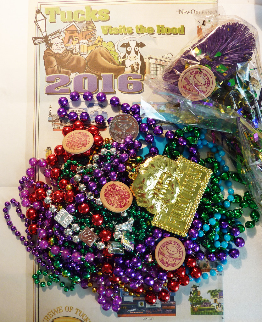 Some of the Mardi Gras throws from the Tucks parade Flickr