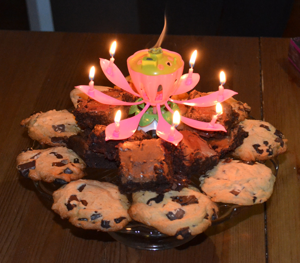 Melissa's birthday "cake" Baked by Ellen. Choc chip Cook… Flickr