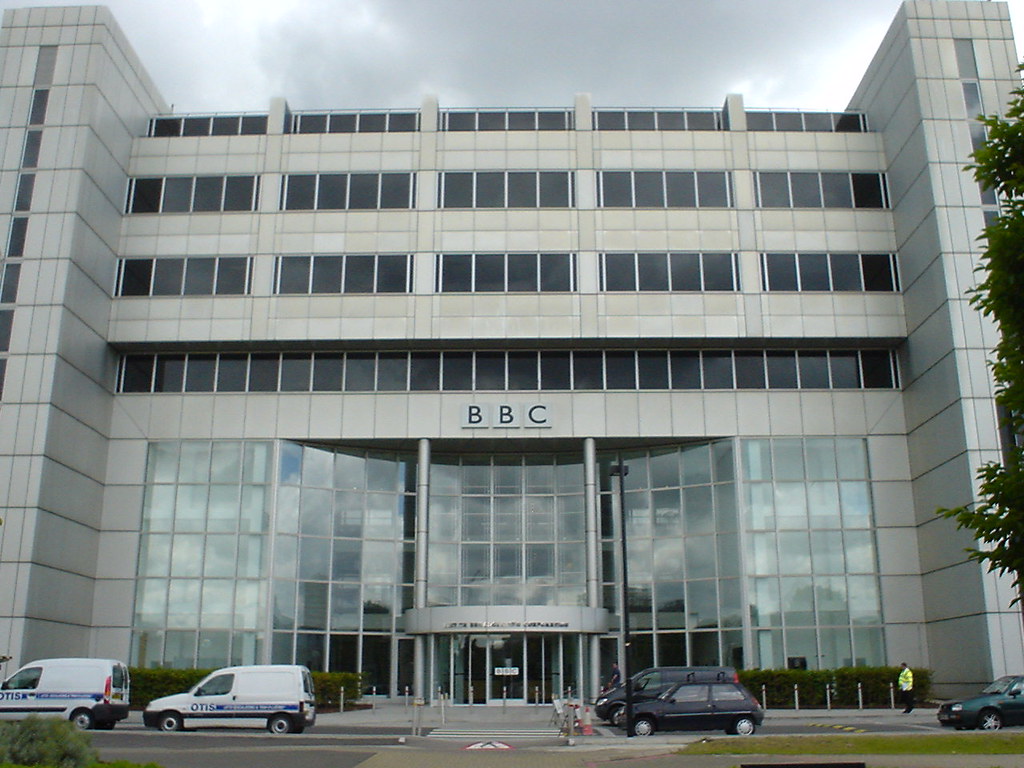 BBC White City Built on the site of White City Stadium diamond