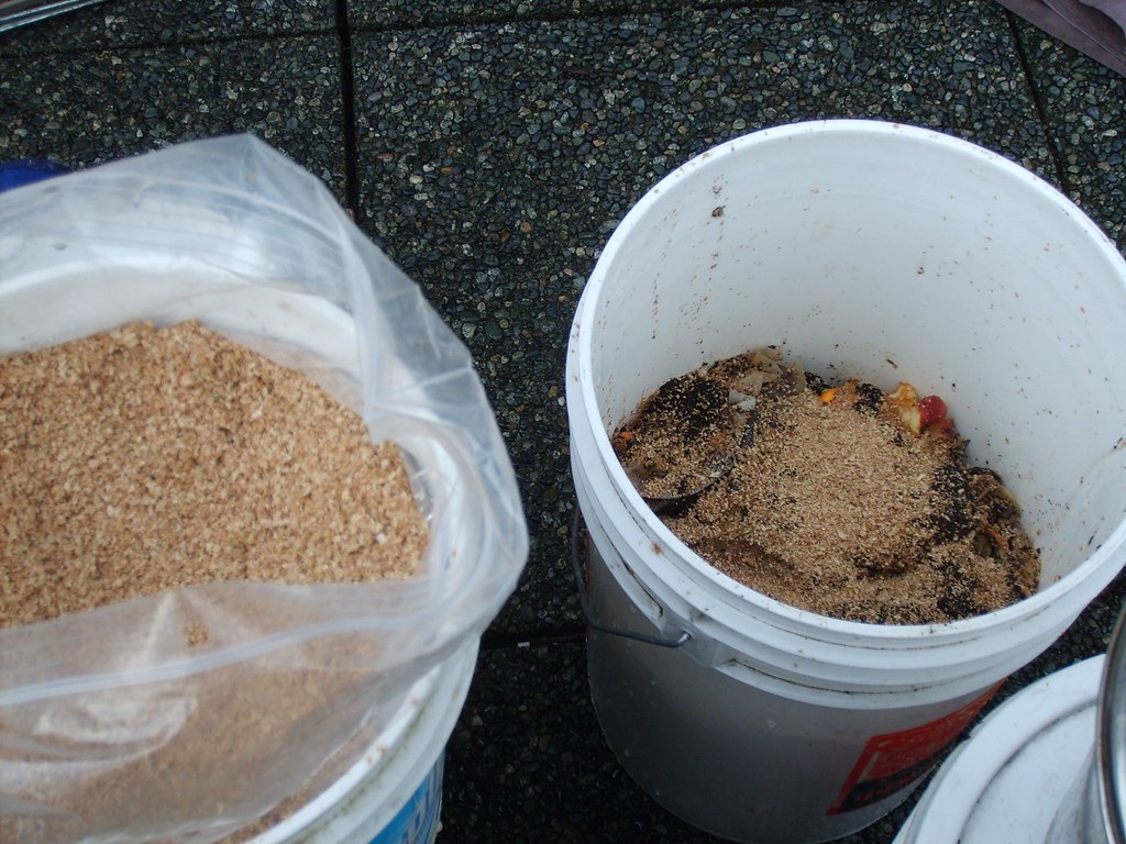 Bokashi composting at work 2 Bokashi is kept dry in a bag… Flickr