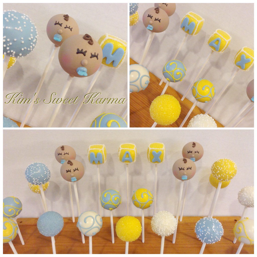 Baby shower cake pops for baby boy Kimberly Lloyd Flickr