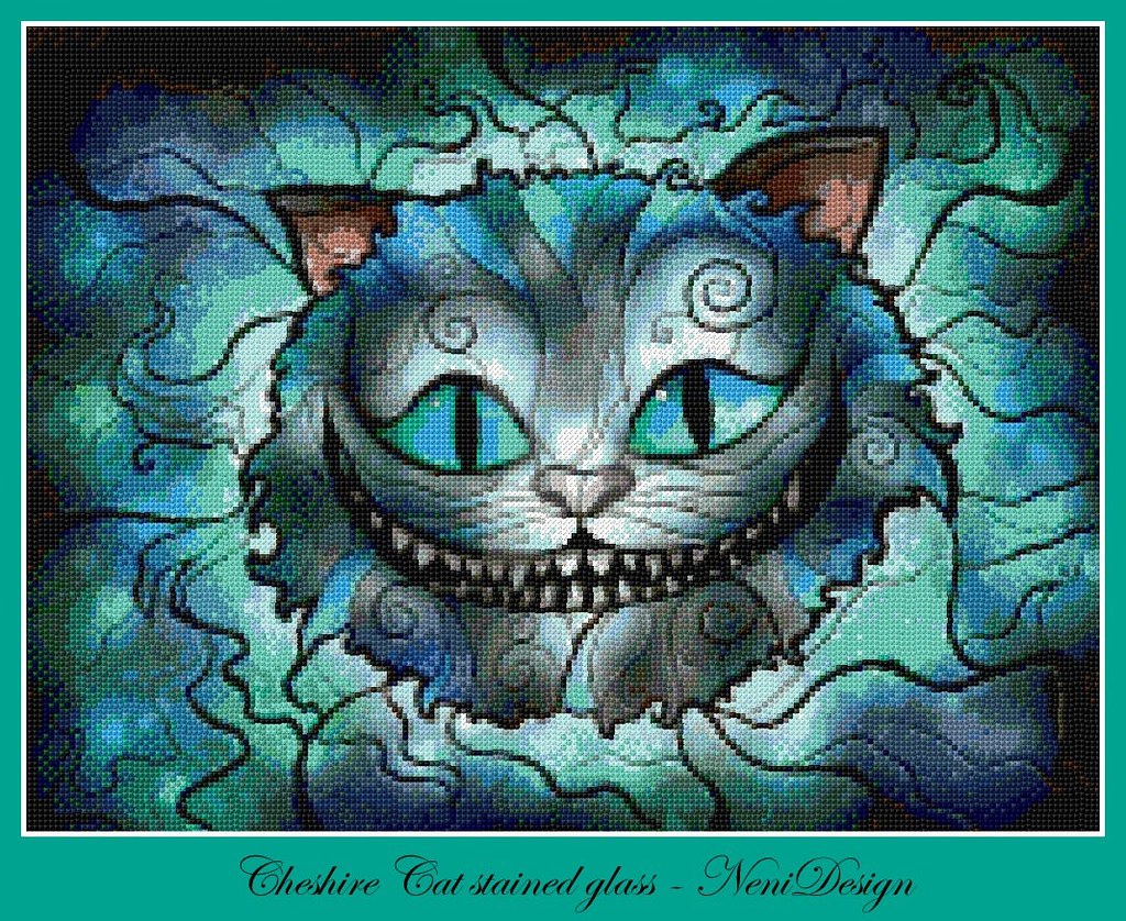 Cheshire Cat stained glass Keebles Flickr