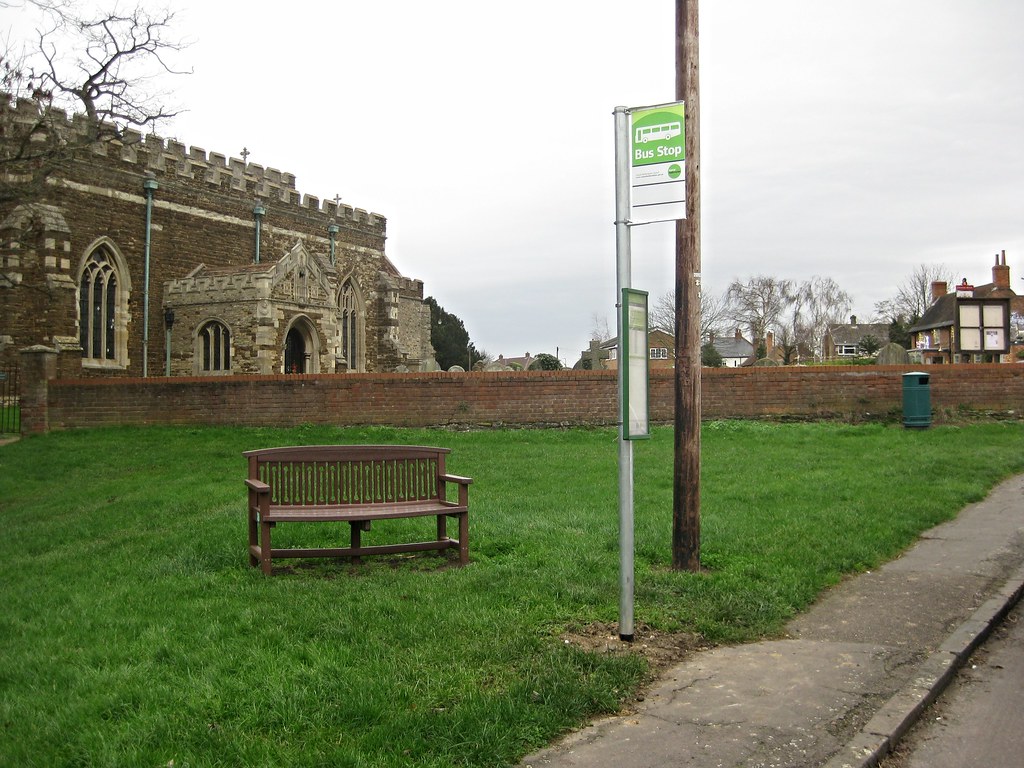 Houghton Conquest Bus Stop A new bus stop post installatio… Flickr