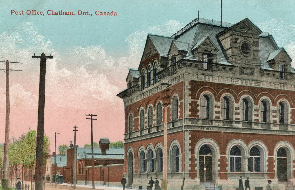 Post Office, Chatham, Ontario, Canada. Postcard bought 191… Flickr