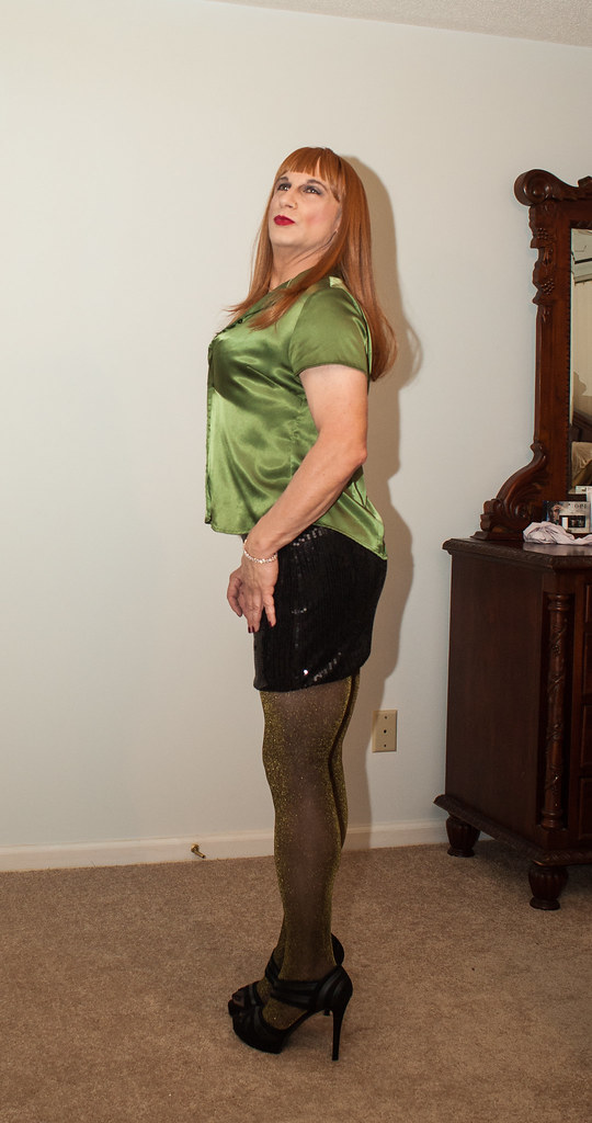 Green Top Black Sequin Skirt 04 Another great Saturday nig… Flickr