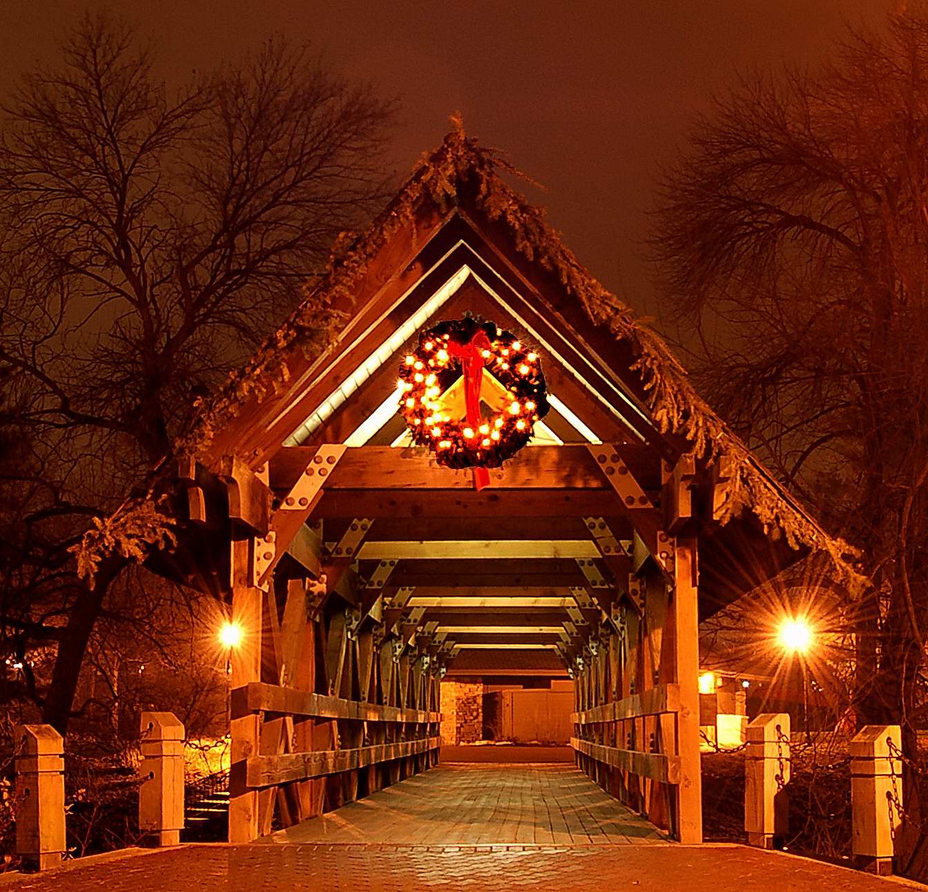 Christmas Covered Bridge Flickr