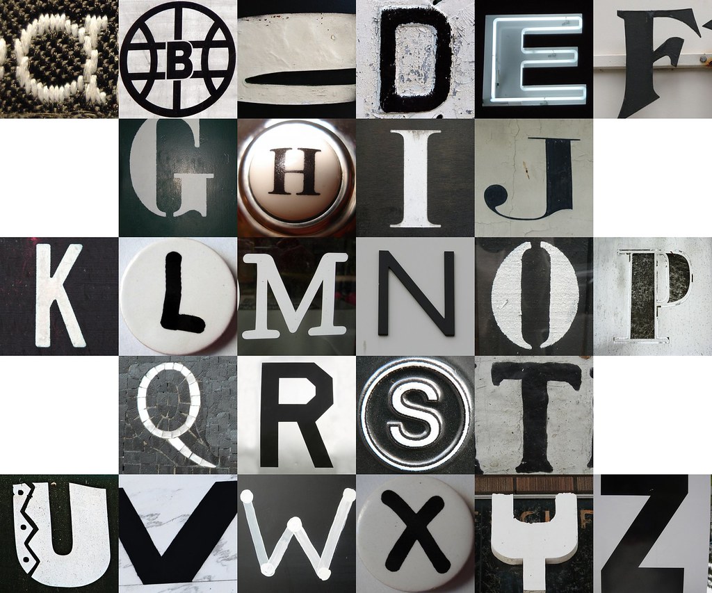 Checkerboard black and white letters Postings to the Them… Flickr