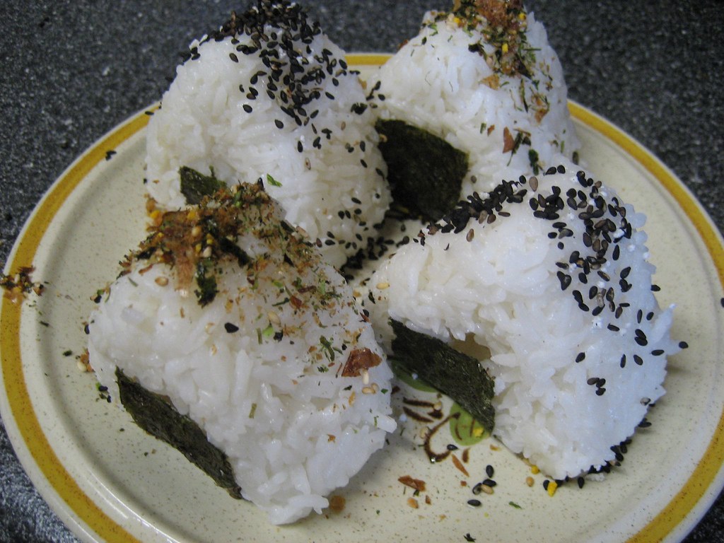 riceball Mmm. My new rice cooker makes the rice stickier, … Flickr