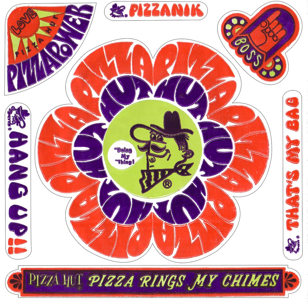 Pizza Hut Pete Love Pizza Power Sticker 1969 This is a… Flickr