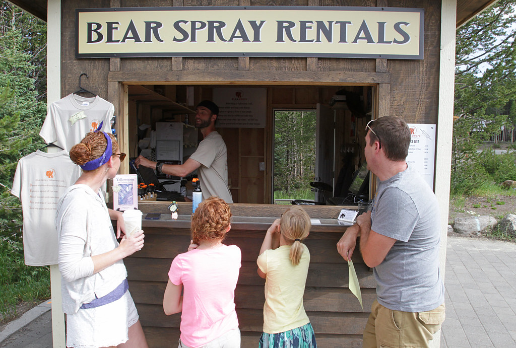Bear spray rentals Park visitors renting bear spray at Can… Flickr