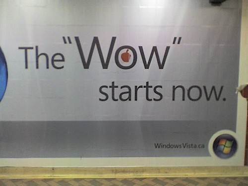 The &quot,Wow&quot, starts now Someone cut an Apple logo in the midd… Flickr