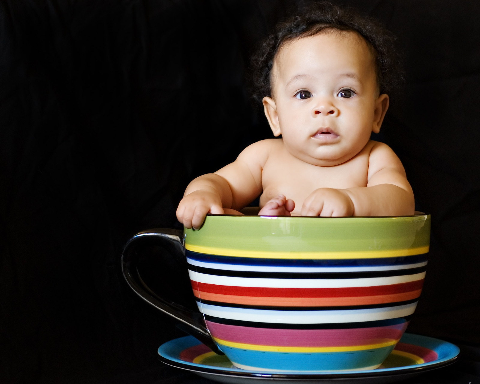 baby C in the big teacup! Flickr
