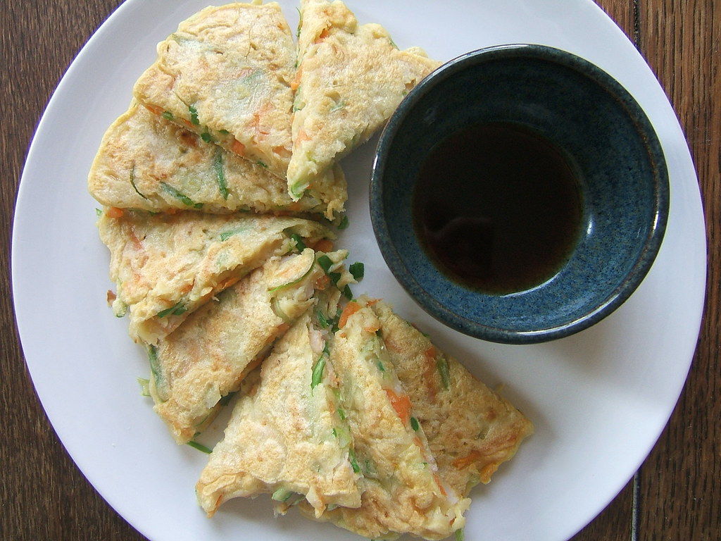Pa jun Korean vegetable pancake recipe from Mark Bittman… Flickr