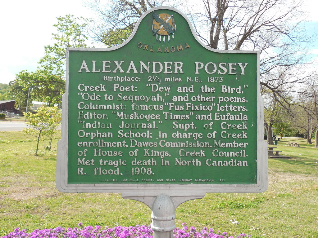 Alexander Posey Historic Marker Eufaula, Oklahoma Jimmy Emerson