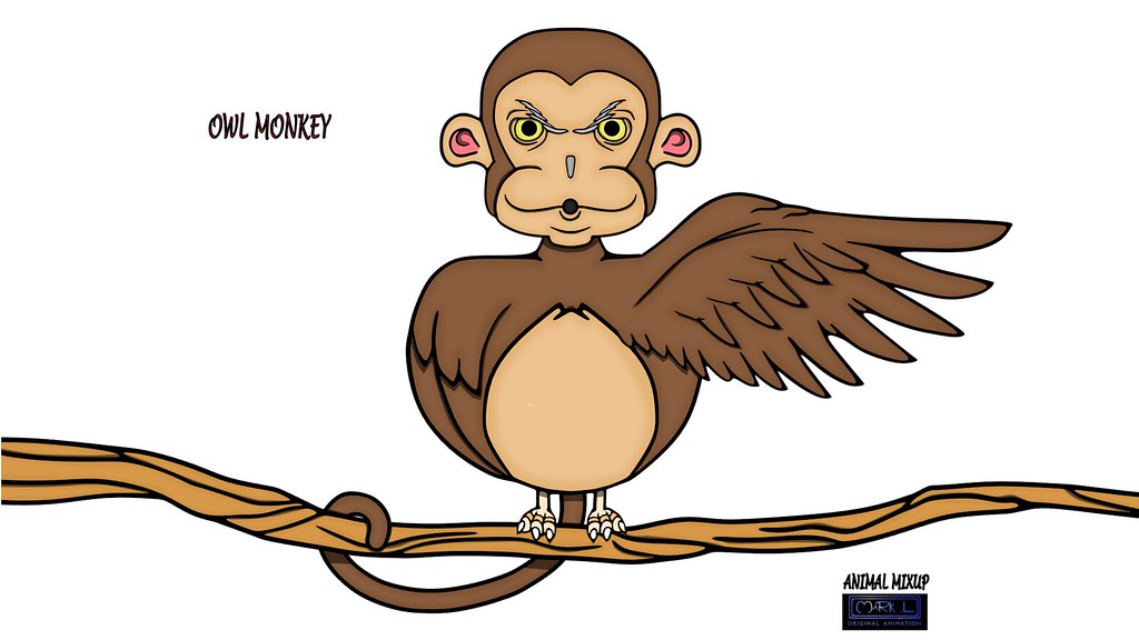 Owl+Monkey MIXED ANIMAL Buy this design on a Tshirt, Tank… Flickr