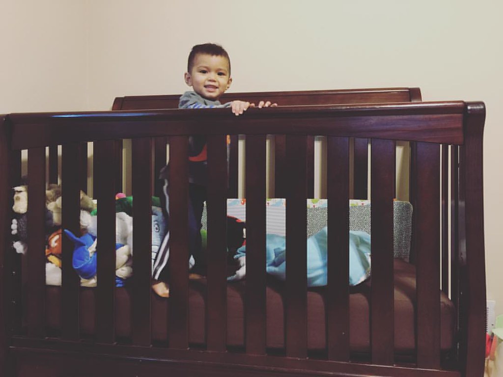 2 year old still happy in his crib ) We keep him in it fo… Flickr