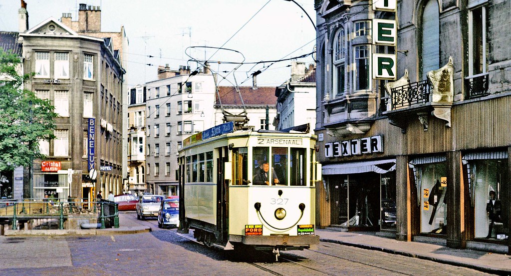 MIVG Ghent Car 327 in Gebroeders Vandeveldestraat, Route … Flickr