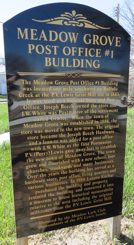 Old Post Office 68752 Marker (Meadow Grove, Nebraska) Flickr