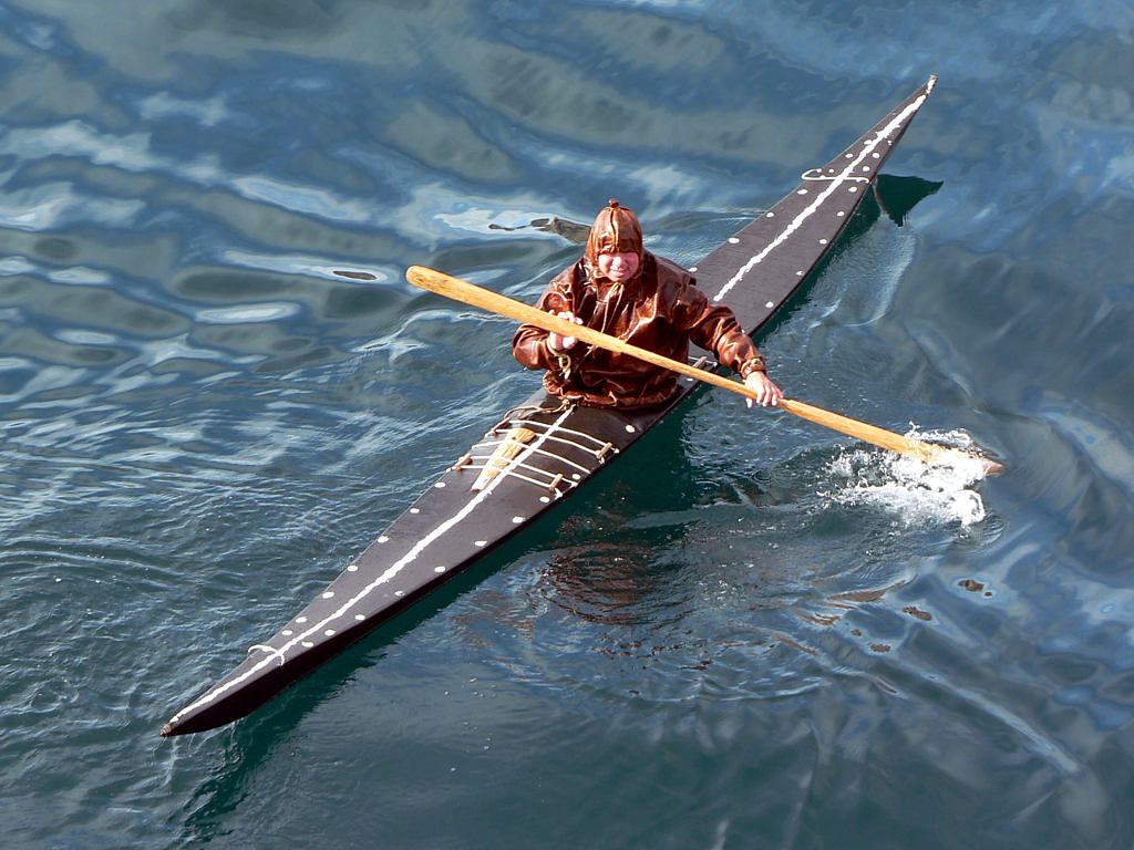 Inuit Kayaker An Inuit kayaker clad in waterproof seal ski… Flickr
