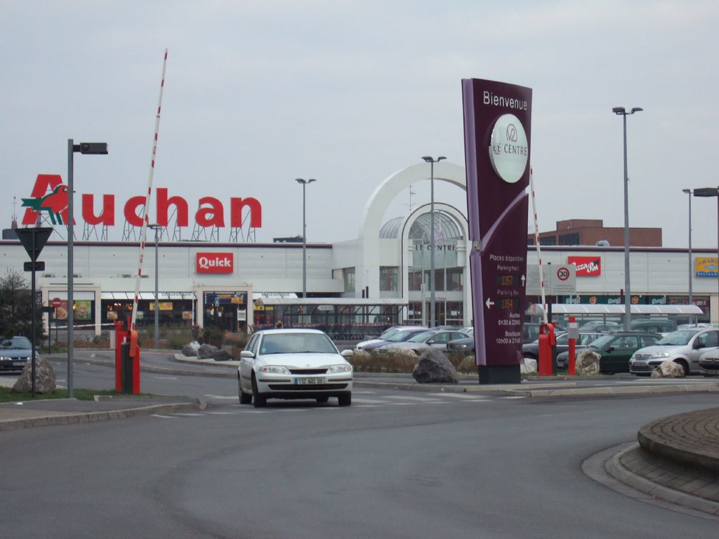 Auchan Auchan is a hypermarket and there's shopping center… Flickr